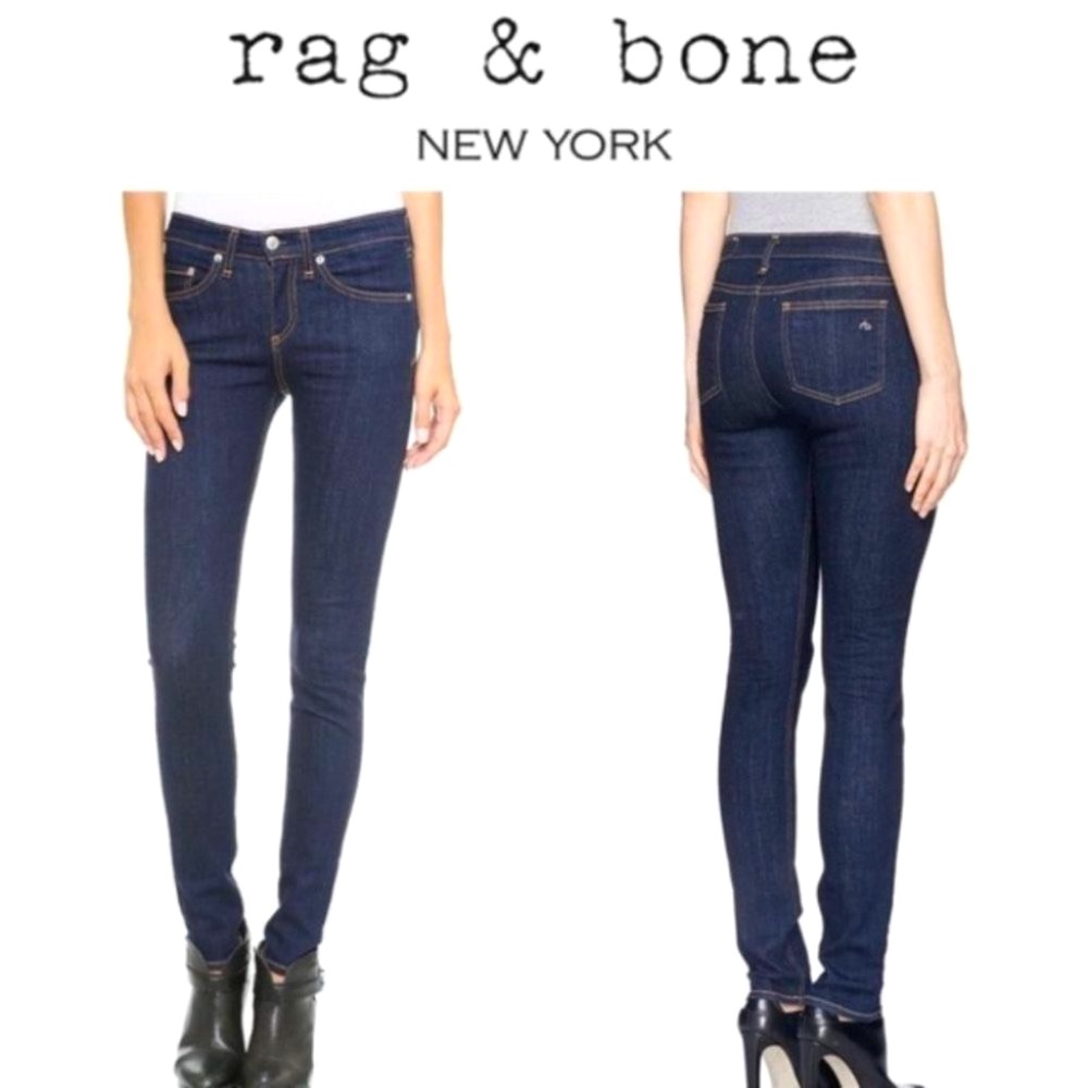 Rag & Bone Heritage Skinny Jeans Mid Rise Size 25
